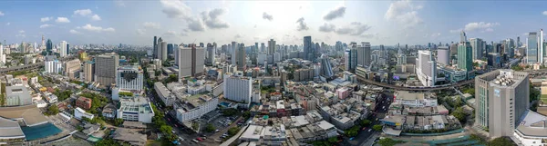 Bangkok Stadtpanorama, nana und sukhumvit Straße Stockfoto