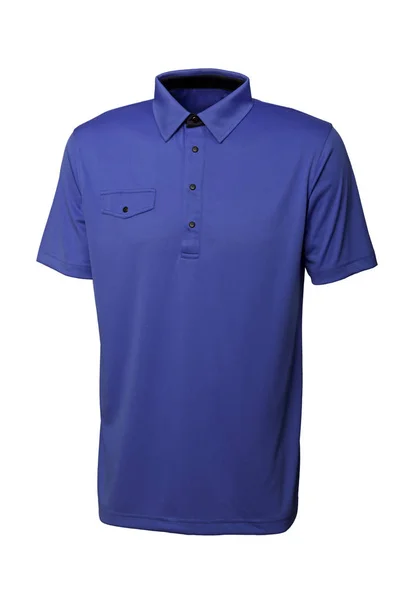 Гольф голубая футболка для мужчин или женщин — стоковое фото