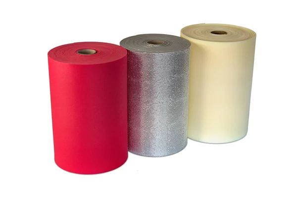 Multi Colour Rolls Polyethylene Material Shockproof Foam — Stock Photo, Image
