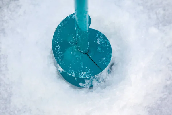Ice hand auger — Stock Photo, Image