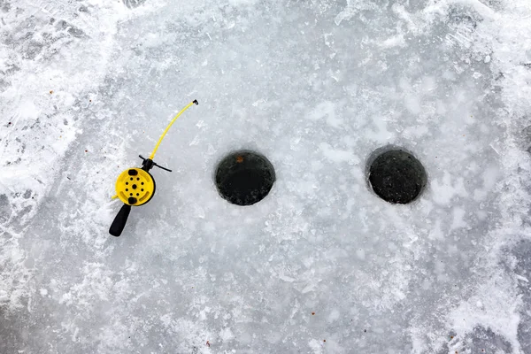 Das Eisfischen — Stockfoto