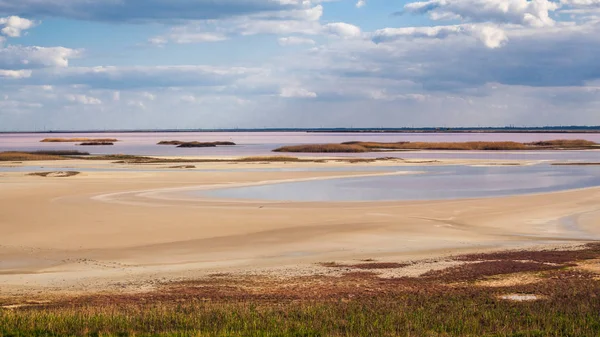 Beautiful pink lake