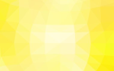 Üçgenler ve degrade origami tarzında oluşan hafif sarı poligonal tasarım deseni