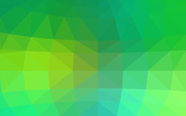 Üçgenler ve degrade origami tarzında oluşan ışık yeşil köşeli tasarım deseni