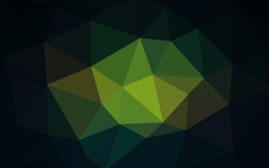 Üçgenler ve degrade origami tarzı oluşur koyu yeşil köşeli tasarım deseni