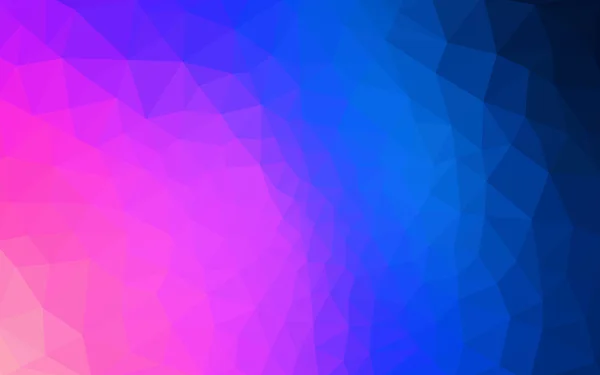 Multicolor roze, blauwe veelhoekige ontwerppatroon, die bestaan uit driehoeken en verloop in origami stijl. — Stockvector