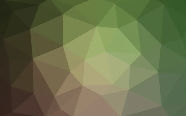 Light green, red polygonal design pattern, which consist of triangles and gradient in origami style — стоковый вектор