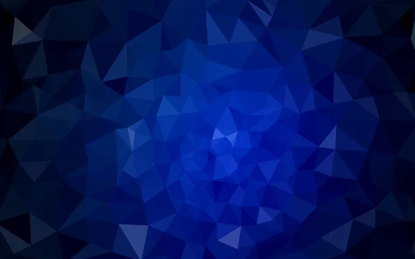 Dark blue polygonal design pattern, which consist of triangles and gradient in origami style. — Stock Vector