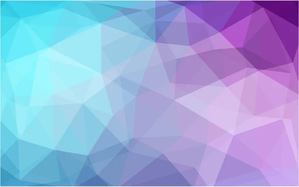 Patrón de diseño poligonal rosa claro, azul, que consiste en triángulos y gradiente en estilo origami — Vector de stock