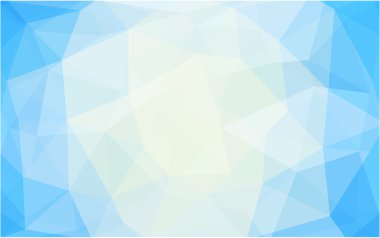 Üçgenler ve degrade origami tarzında oluşan ışık mavi köşeli tasarım deseni