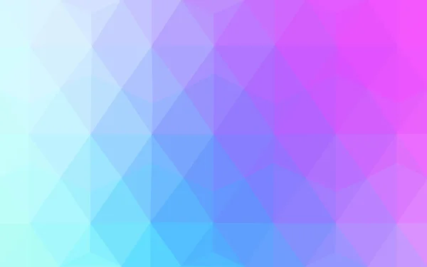 Light pink, blue polygonal design pattern, which consist of triangles and gradient in origami style — стоковый вектор