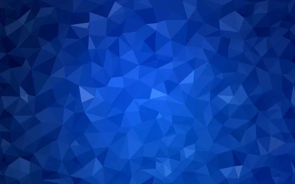 Patrón de diseño poligonal azul oscuro, que consiste en triángulos y gradiente en estilo origami — Vector de stock