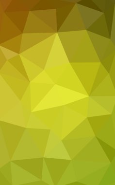 Üçgenler ve degrade origami tarzında oluşan ışık yeşil-sarı poligonal tasarım deseni