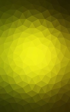 Üçgenler ve degrade origami tarzı oluşur çok renkli yeşil, sarı, turuncu poligonal tasarım deseni.