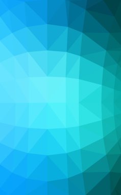 Üçgenler ve degrade origami tarzında oluşan ışık mavi köşeli tasarım deseni