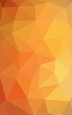 Üçgenler ve degrade origami tarzında oluşan ışık turuncu poligonal tasarım deseni