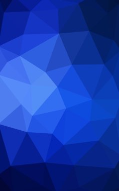 Üçgenler ve degrade origami tarzı oluşur koyu mavi köşeli tasarım deseni