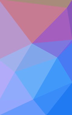 Üçgenler ve degrade origami tarzı oluşur çok renkli mavi, kırmızı kenarlı tasarım deseni.