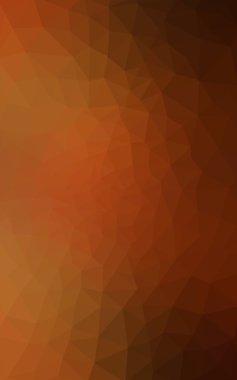 Üçgenler ve degrade origami tarzında oluşan koyu turuncu poligonal tasarım deseni.