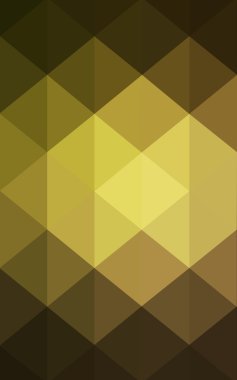 Üçgenler ve degrade origami tarzında oluşan koyu yeşil-sarı poligonal tasarım deseni