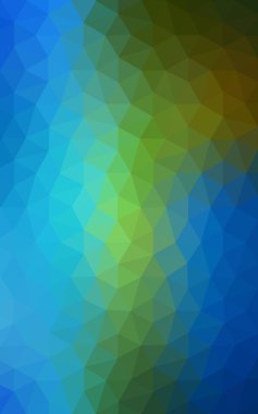 Üçgenler ve degrade origami tarzı oluşur çok renkli yeşil, mavi köşeli tasarım deseni.