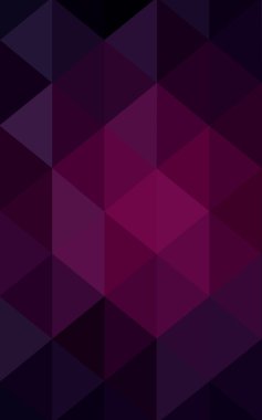 Üçgenler ve degrade origami tarzında oluşan koyu mor kenarlı tasarım deseni