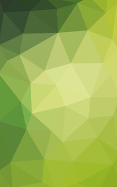 Üçgenler ve degrade origami tarzında oluşan ışık yeşil köşeli tasarım deseni