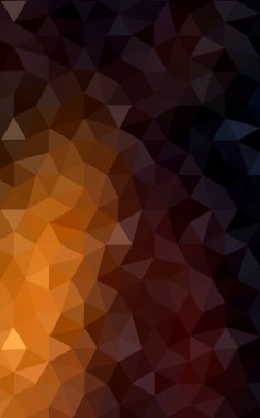 Üçgenler ve degrade origami tarzında oluşan koyu turuncu poligonal tasarım deseni.