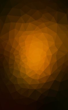 Üçgenler ve degrade origami tarzında oluşan koyu turuncu poligonal tasarım deseni.