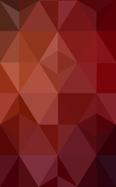 Üçgenler ve degrade origami tarzında oluşan koyu turuncu poligonal tasarım deseni.