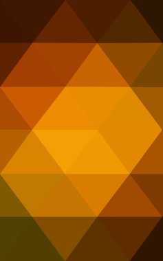 Üçgenler ve degrade origami tarzı oluşur çok renkli koyu yeşil, sarı, turuncu poligonal tasarım deseni.