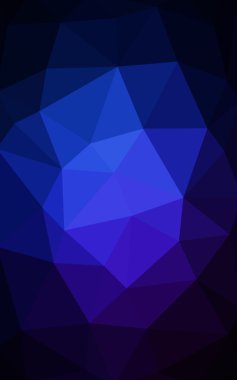 Üçgenler ve degrade origami tarzı oluşur koyu mavi köşeli tasarım deseni