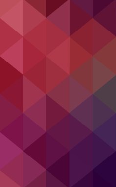 Üçgenler ve degrade origami tarzında oluşan hafif pembe, kırmızı kenarlı tasarım desen