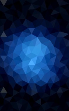 Üçgenler ve degrade origami tarzı oluşur koyu mavi köşeli tasarım deseni.