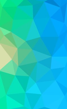 Açık mavi, poligonal tasarım deseni, yeşil üçgenler ve degrade origami tarzı hangi oluşur