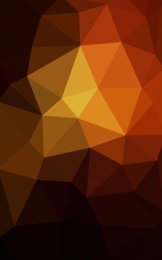 Üçgenler ve degrade origami tarzında oluşan koyu turuncu poligonal tasarım deseni