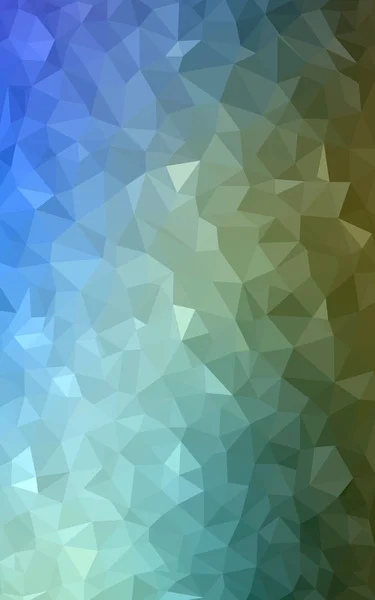 Modèle polygonal bleu clair, vert, qui se composent de triangles et de dégradés dans le style origami — Photo