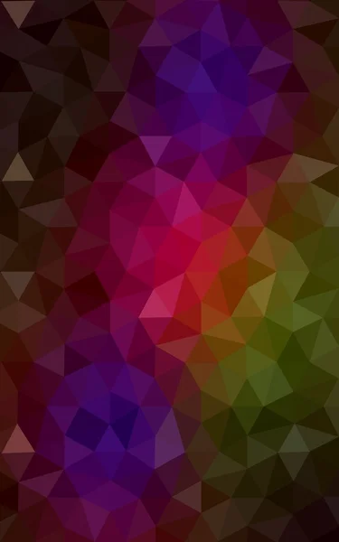 Multicolor donkere veelhoekige ontwerppatroon, die bestaan uit driehoeken en verloop in origami stijl. — Stockfoto