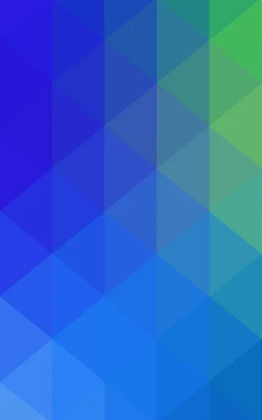 浅蓝色，绿色多边形设计模式，其中包括三角形和梯度的折纸样式 — 图库照片