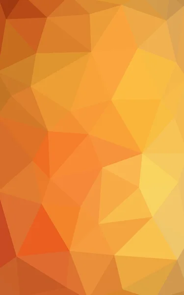 Modello di disegno poligonale arancione chiaro, che consiste di triangoli e gradiente in stile origami — Foto Stock