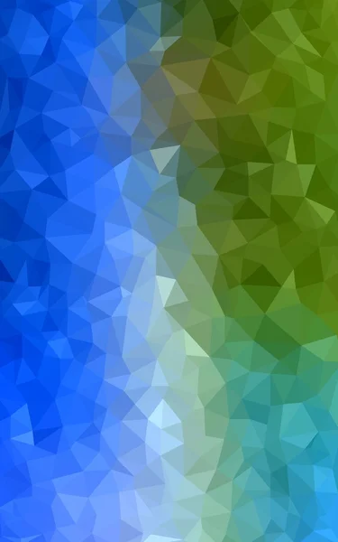 Light blue, green polygonal design pattern,which consist of triangles and gradient in origami style