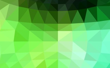 Üçgenler ve degrade origami tarzında oluşan ışık yeşil köşeli tasarım deseni
