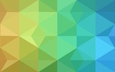 Üçgenler ve degrade origami tarzı oluşur çok renkli mavi, sarı, turuncu poligonal tasarım deseni.