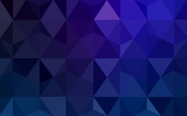 Üçgenler ve degrade origami tarzı oluşur koyu mavi köşeli tasarım deseni