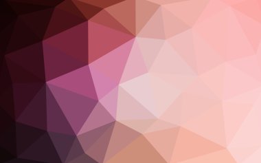 Üçgenler ve degrade origami tarzında oluşan hafif pembe poligonal tasarım deseni