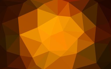 Üçgenler ve degrade origami tarzında oluşan koyu turuncu poligonal tasarım deseni