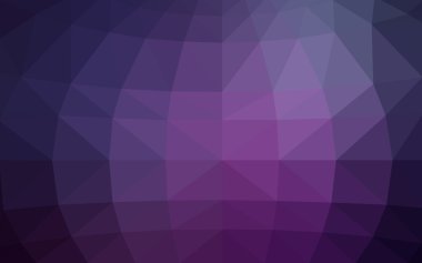 Üçgenler ve degrade origami tarzında oluşan koyu mor, pembe poligonal tasarım deseni
