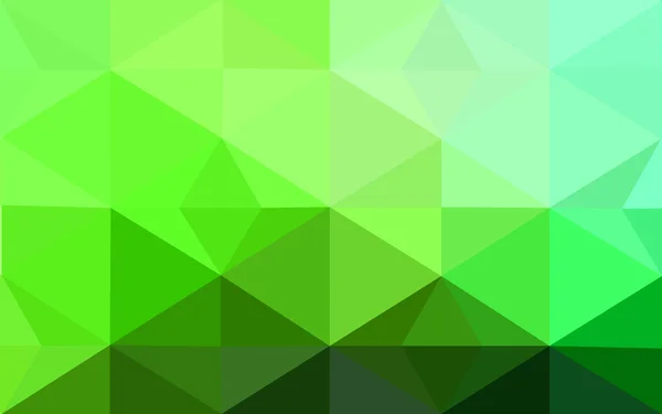 Zöld sokszögű tervezési minta, amelyek a háromszögek és átmenet, origami stílusú. — Stock Vector