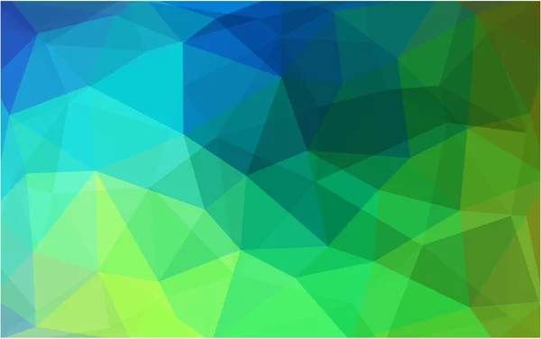 Hellblaues, grünes polygonales Muster, das aus Trias besteht — Stockvektor