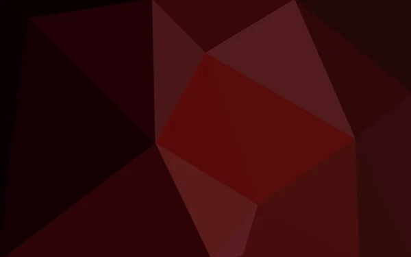 三角形と折り紙スタイルの勾配から成っている暗い赤い多角形デザイン パターン. — ストックベクタ